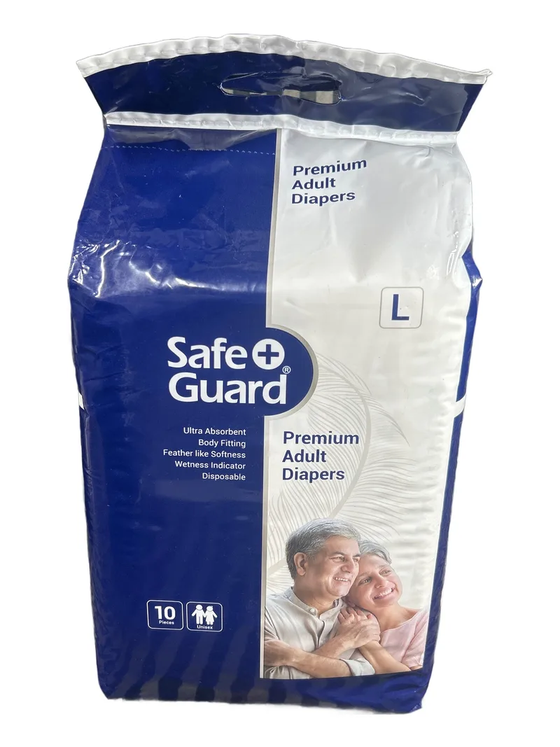 Safe Guard Adult Diapers - 10s Large