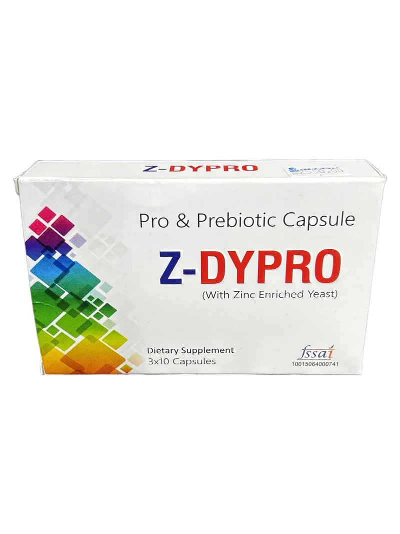 Z-Dypro Card of 10 capsules Prebiotic + probiotic + zinc
