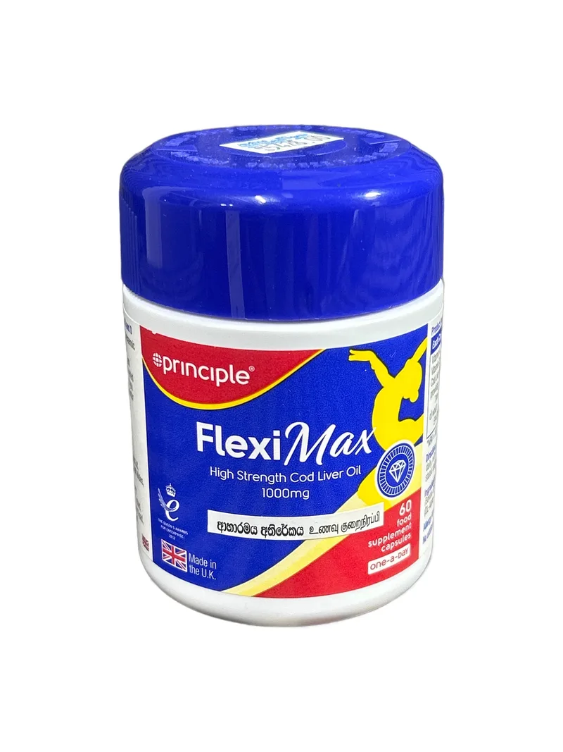 Principle FlexiMax 1000mg Bottle of 60 capsules Cod liver oil