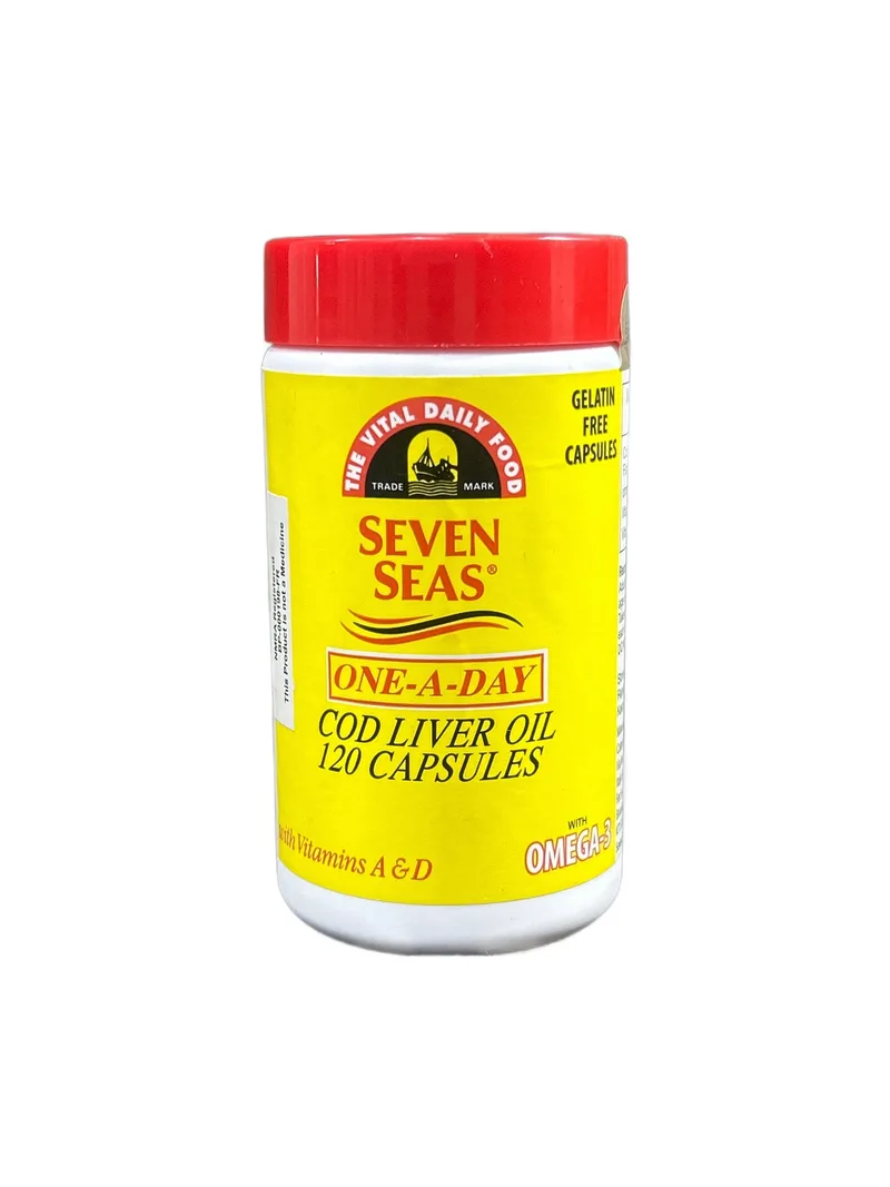 Seven Seas One-A-Day Cod Liver Oil Bottle of 120 capsules Cod liver oil capsules