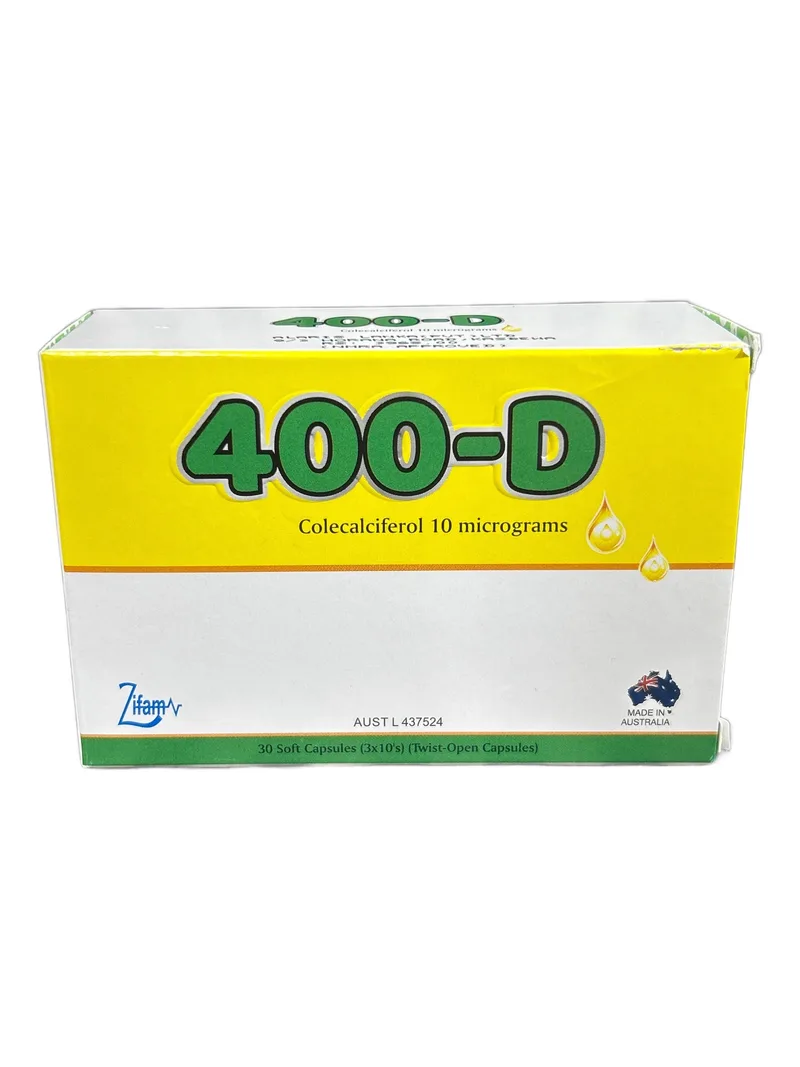 400-D Card of 10 capsules Cholecalciferol 10 mcg