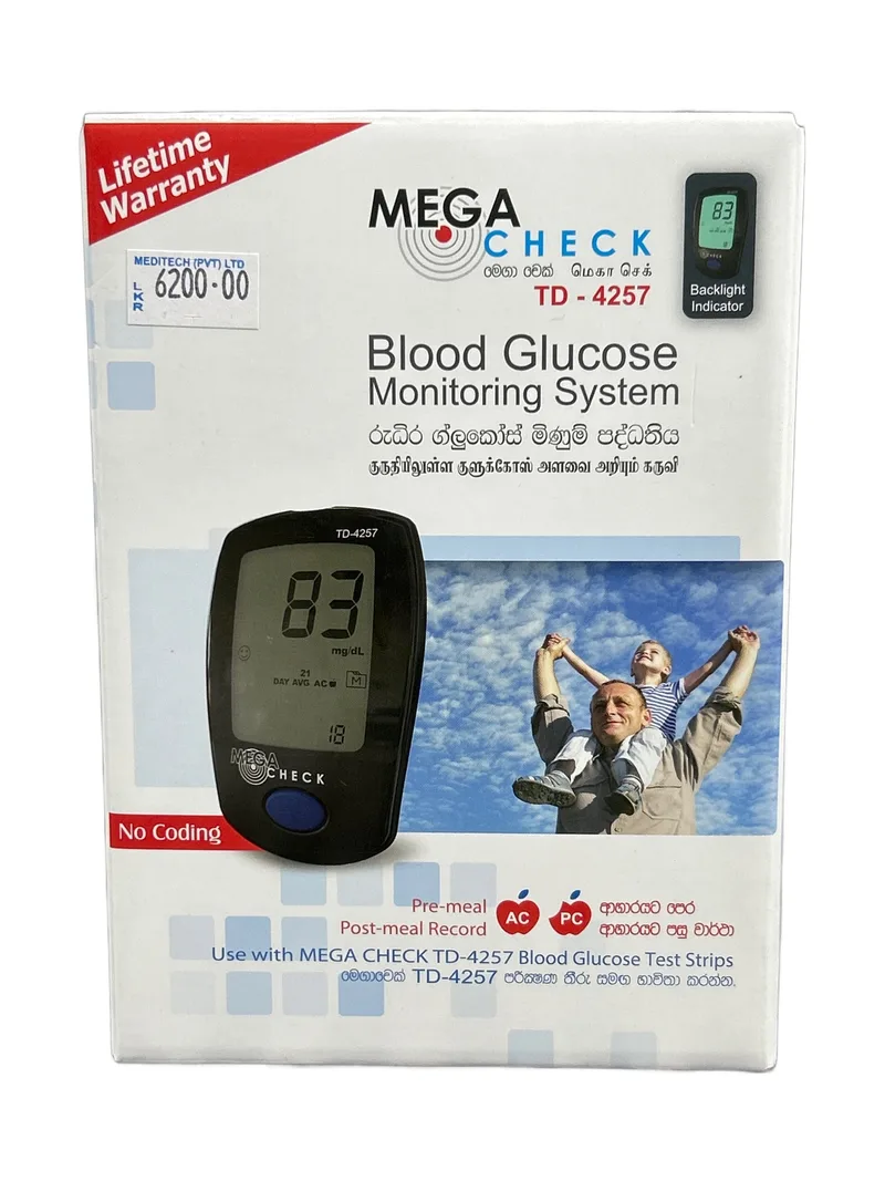 Mega Check Glucometer TD-4257 Blood glucose meter
