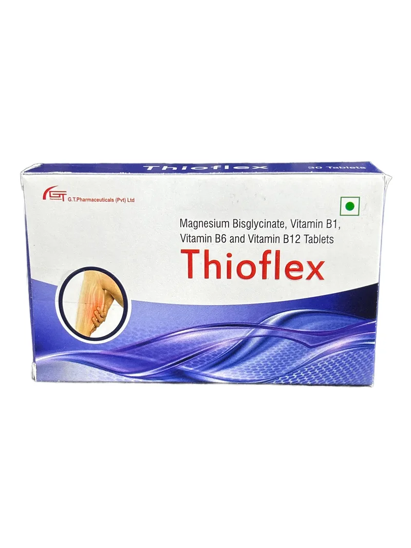 Thioflex Card of 10 tablets Magnesium, Vit B1/B6/B12