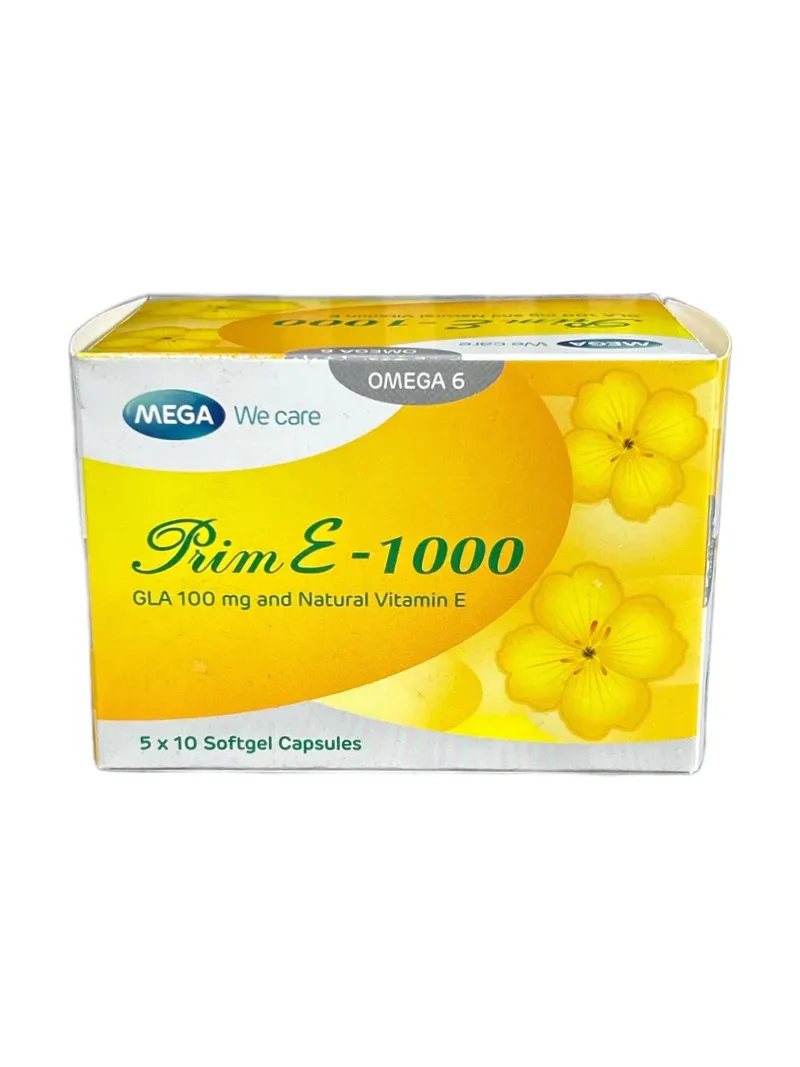 Prim E 1000 Card of 10 tablets Evening primrose oil