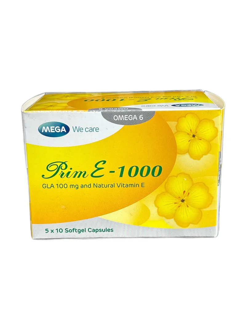 Prim E 1000 Card of 10 tablets Evening primrose oil