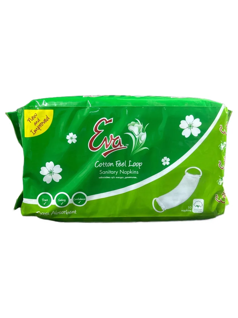 Eva Cotton Feel Loop Sanitary Napkins 10 pads