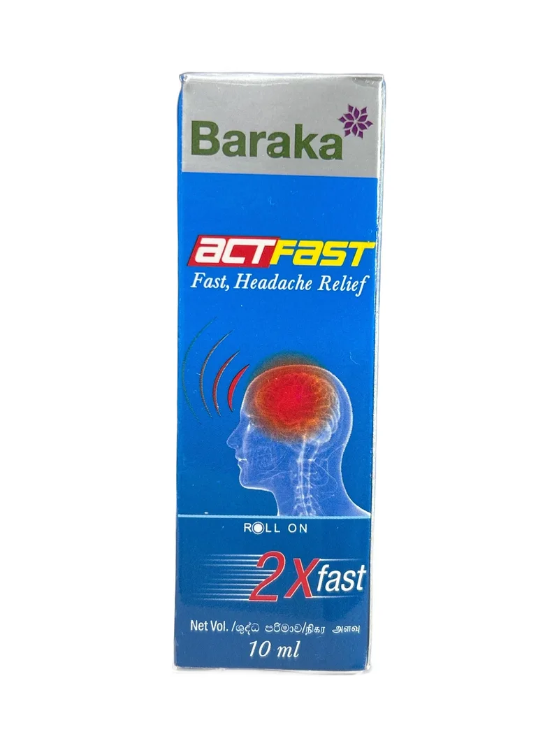 Baraka Actfast Headache Relief Roll On 10ml Ayurvedic oil