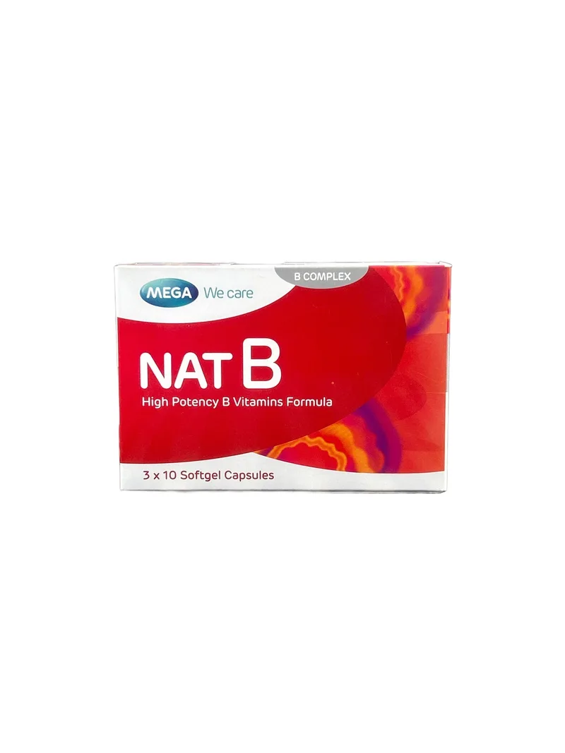 Nat B Card of 10 capsules High potency B vitamins formula