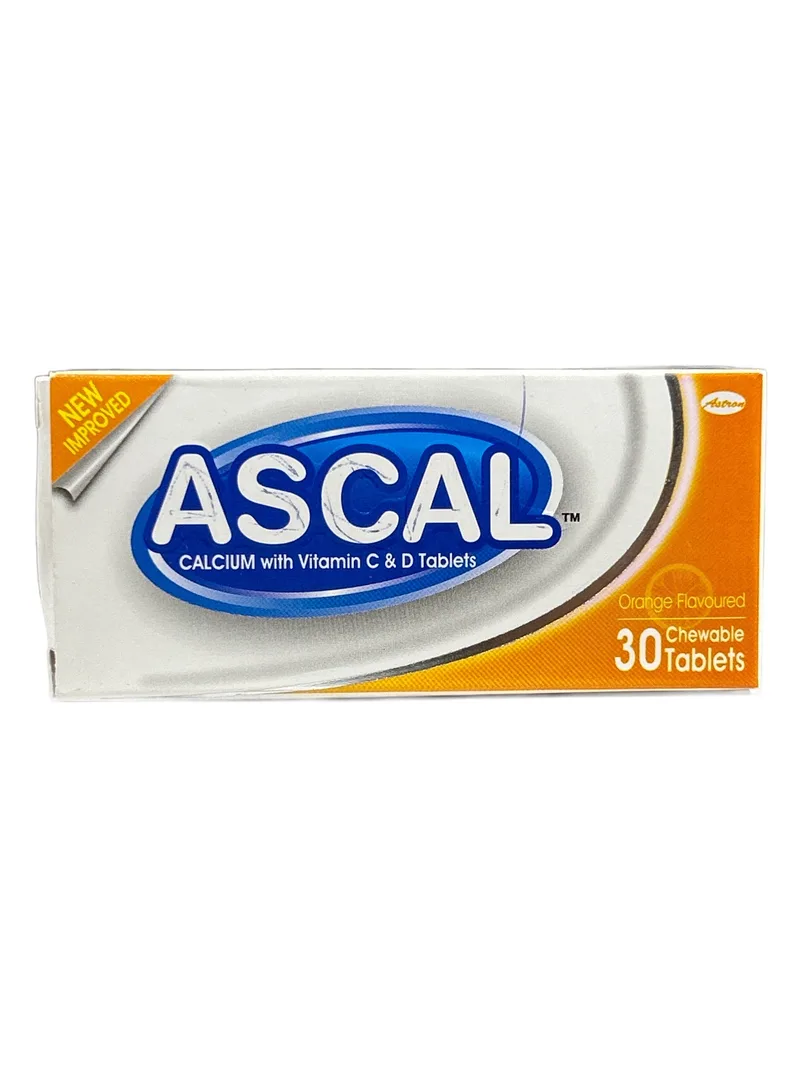 Ascal 30 tablets Calcium + vitamin C + D