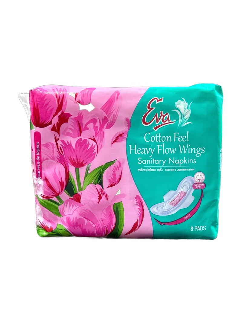 Eva Cotton Feel Heavy Flow Wings Sanitary Pads 8 pads Sanitary Napkins