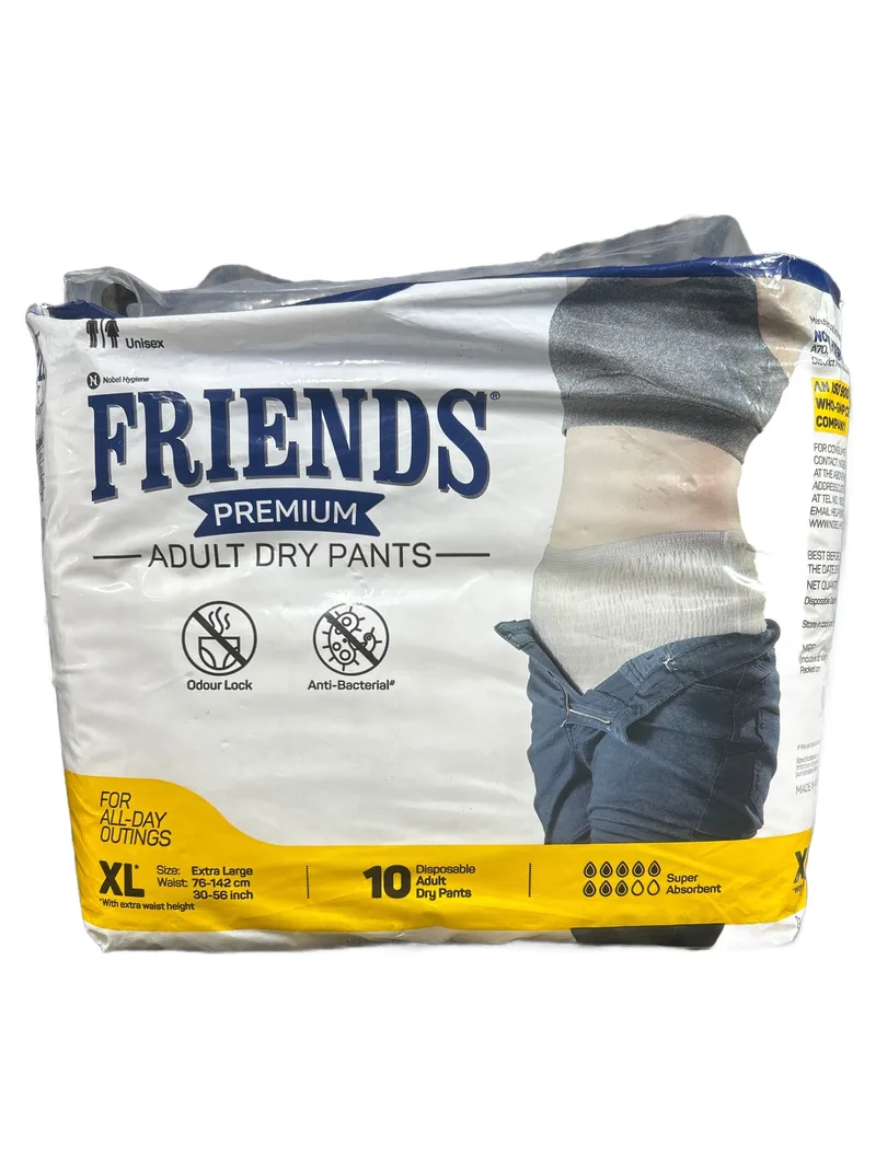 Friends Adult Dry Pants - 10s Extra Large (XL) Disposable Adult Dry Pants