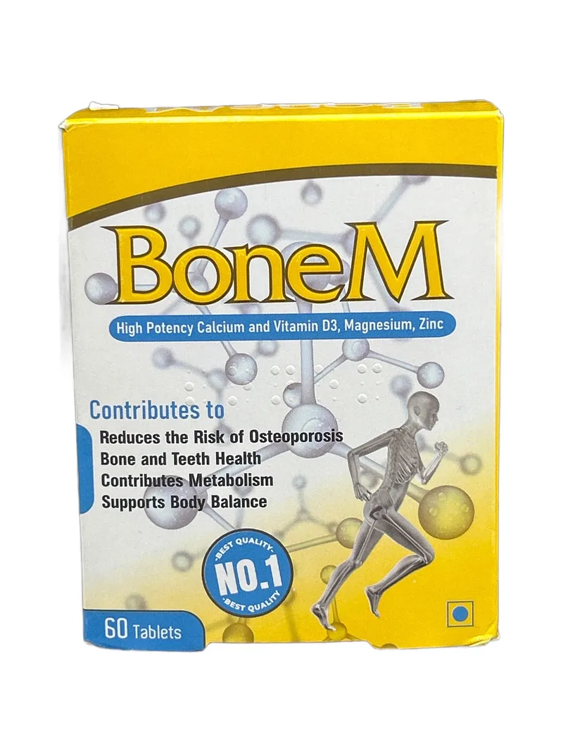 Bone M Card of 15 tablets Calcium + vitamin D3 + magnesium + zinc