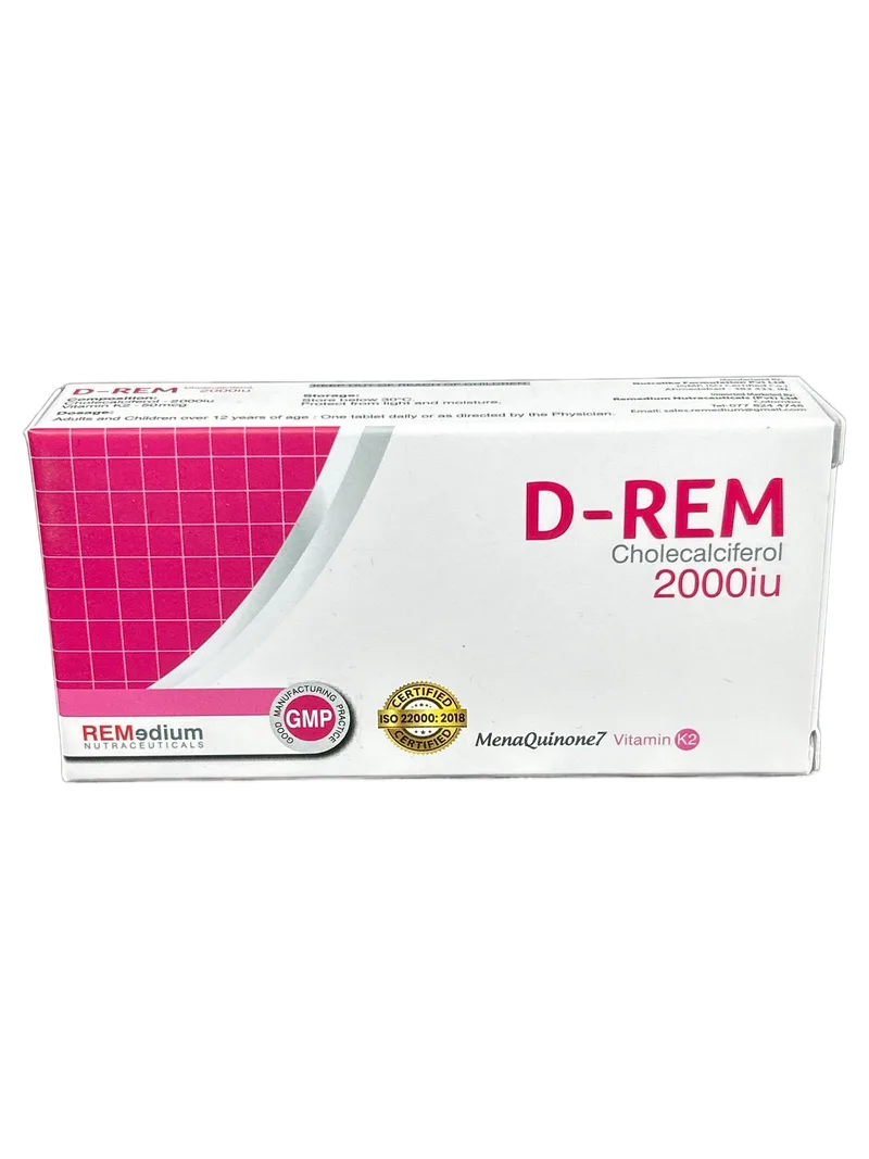 D Rem 2000IU Card of 10 tablets Vitamin D3