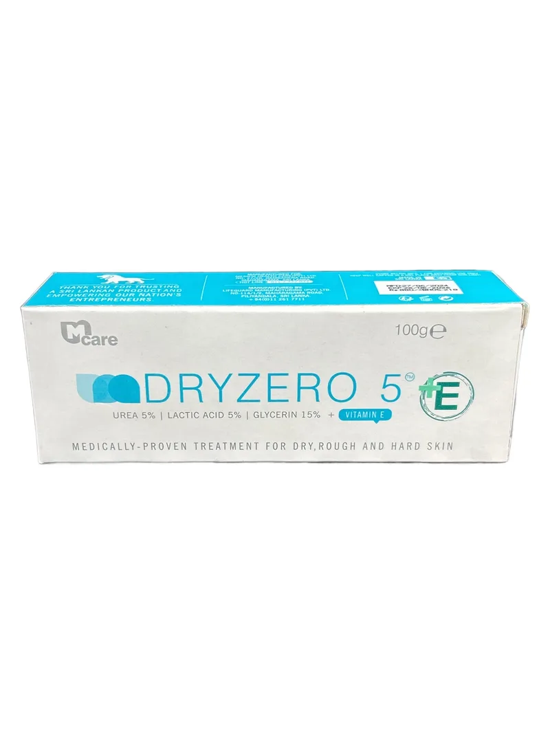 DryZero 5 +E 100g Urea 5% + lactic acid + glycerin + vitamin E