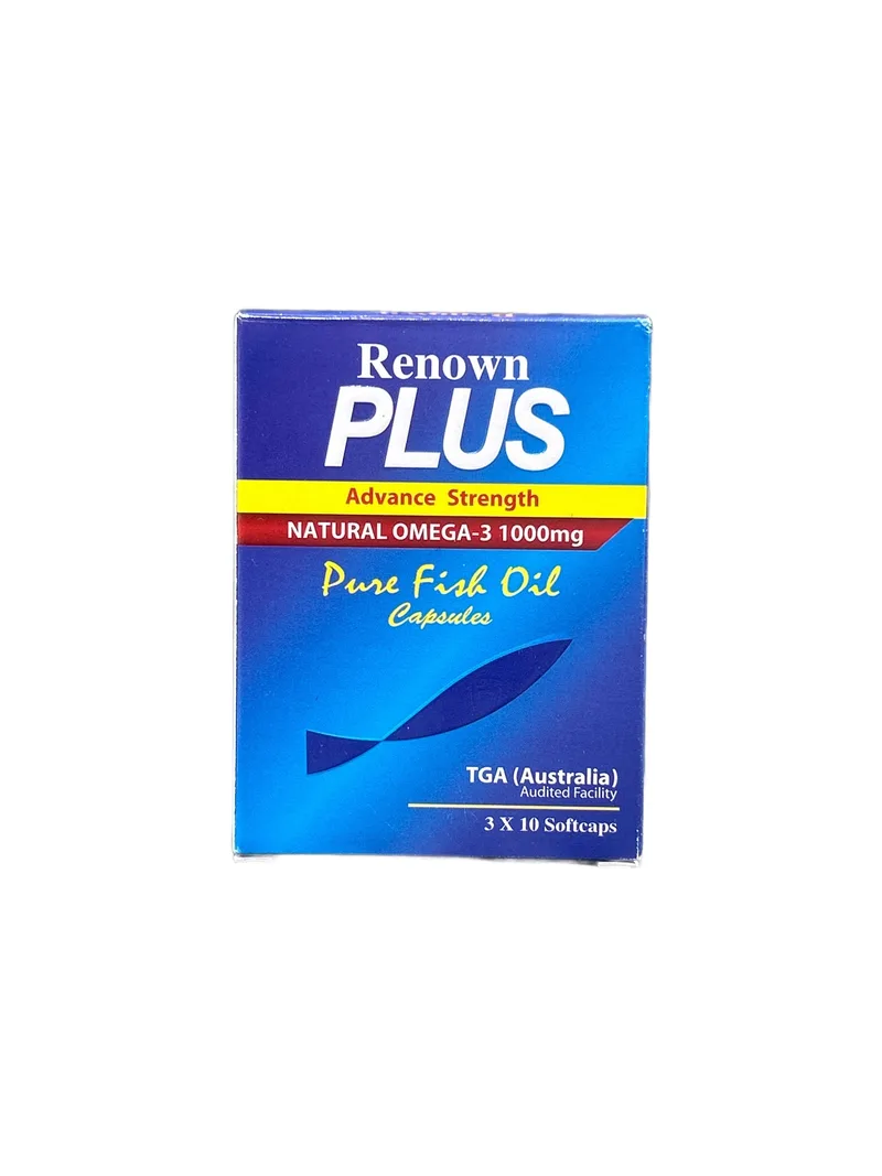Renown Plus Omega-3 1000mg Box of 30 capsules
