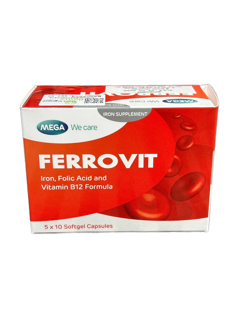 Ferrovit Card of 10 tablets Iron + folic acid + vitamin B12