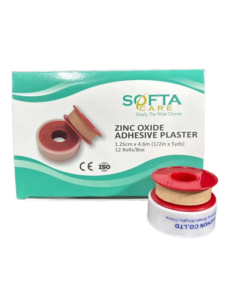 Zinc Oxide Plaster 0.5in × 5yd 1 roll Zinc oxide adhesive plaster